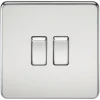 Knightsbridge SF3000PC 10AX 2-Gang 2-Way Light Switch Polished Chrome 2 Knightsbridge SF3000PC 10AX 2-Gang 2-Way Light Switch Polished Chrome -British General Shop 647TX P