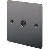 LAP 1-Gang Female Coaxial TV Socket Black Nickel 2 LAP 1-Gang Female Coaxial TV Socket Black Nickel -British General Shop 64955 P