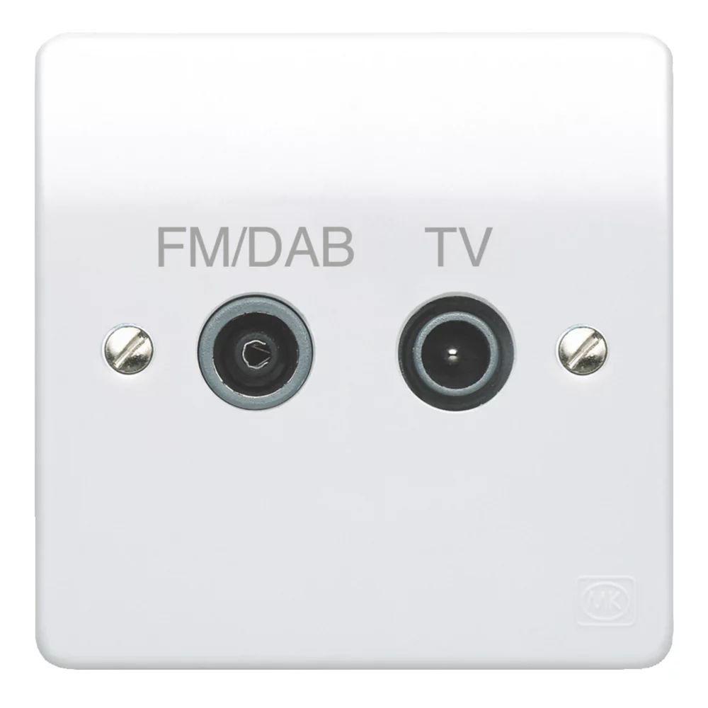 MK Logic Plus 1-Gang Duplex Multimedia Socket White 4 MK Logic Plus 1-Gang Duplex Multimedia Socket White - Image 2