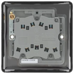 LAP 10AX 3-Gang 2-Way Light Switch Black Nickel With Black Inserts -British General Shop 65066 A3
