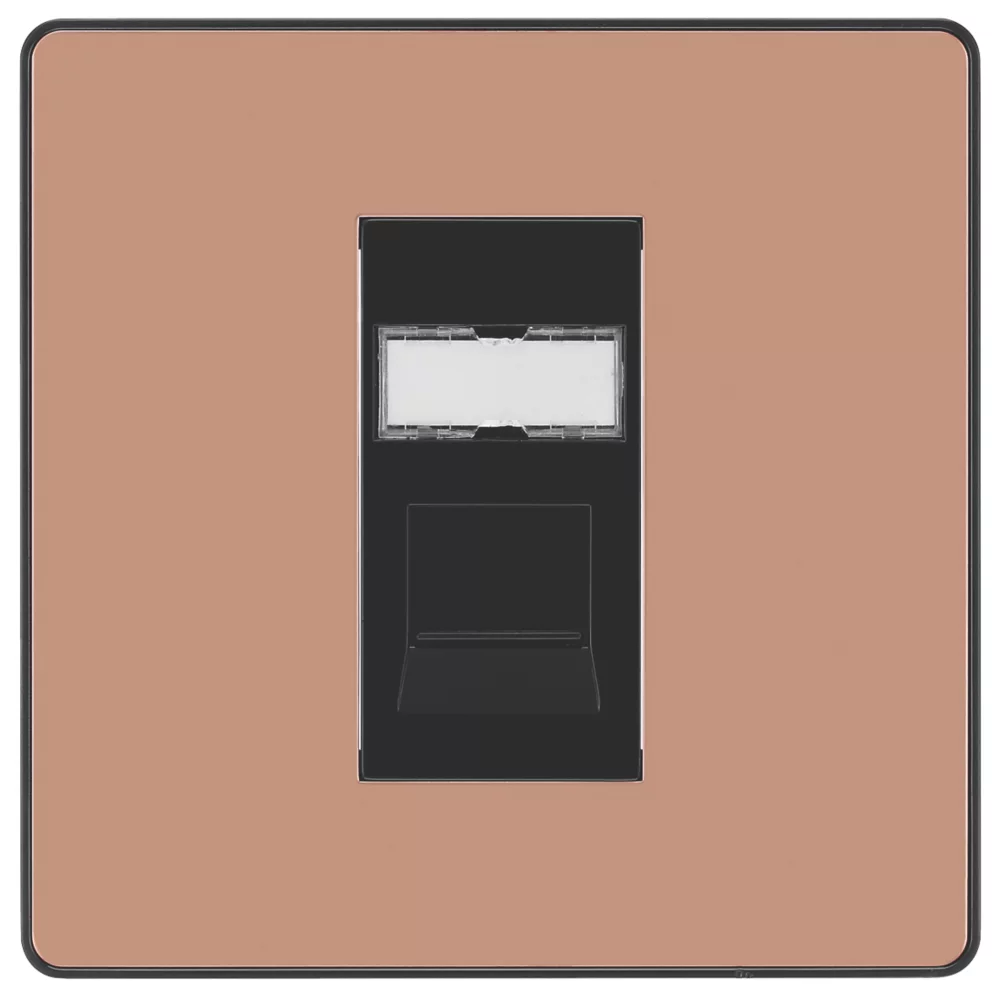 British General Evolve RJ45 Ethernet Socket Copper With Black Inserts 4 British General Evolve RJ45 Ethernet Socket Copper With Black Inserts - Image 2