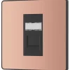 British General Evolve RJ45 Ethernet Socket Copper With Black Inserts -British General Shop 651XF P