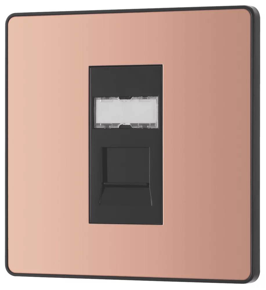 British General Evolve RJ45 Ethernet Socket Copper With Black Inserts 3 British General Evolve RJ45 Ethernet Socket Copper With Black Inserts