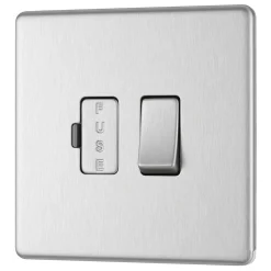 British General Shop 6 LAP 13A Switched Fused Spur Brushed Stainless Steel