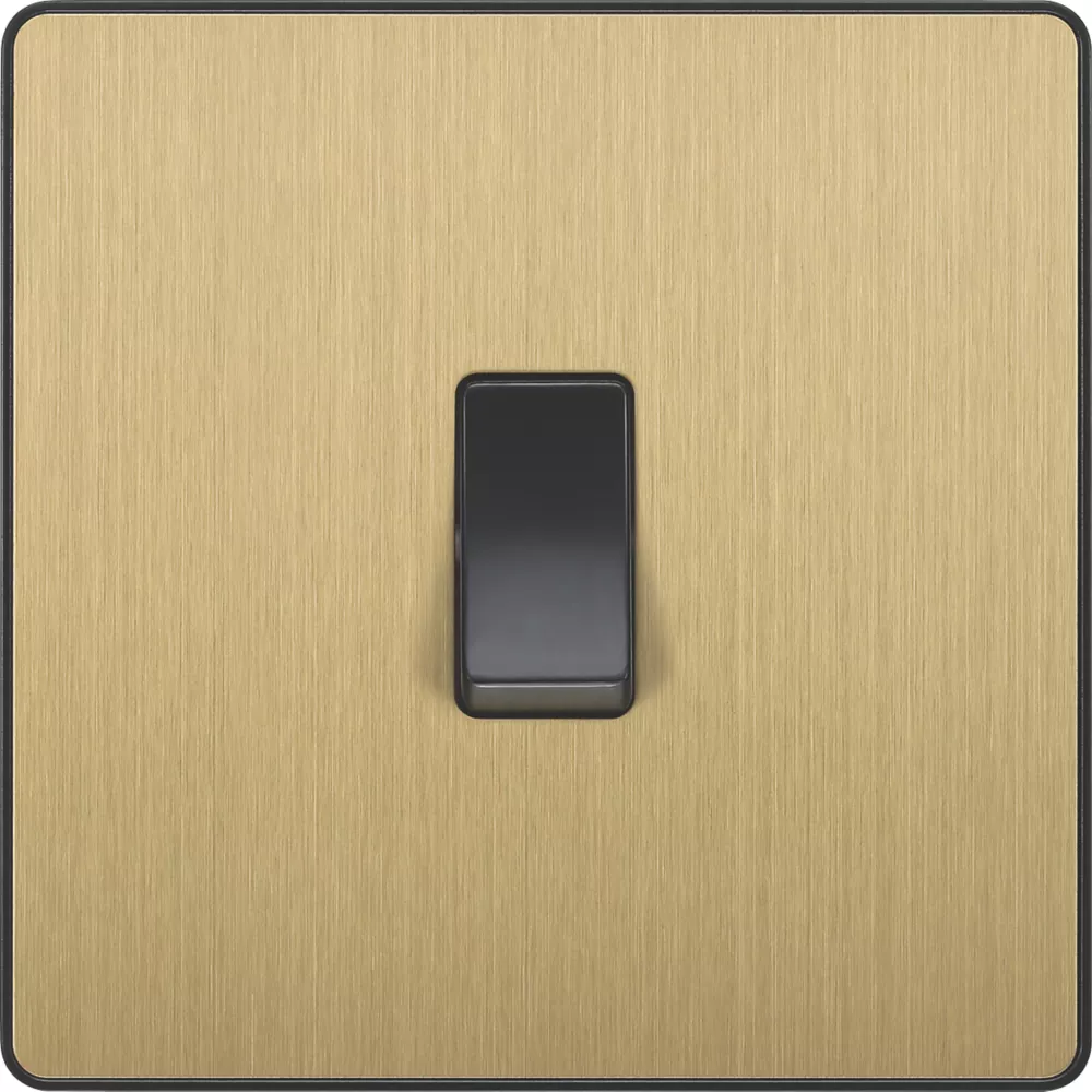 British General Evolve 20 A 16AX 1-Gang 2-Way Light Switch Satin Brass With Black Inserts 5 British General Evolve 20 A 16AX 1-Gang 2-Way Light Switch Satin Brass With Black Inserts - Image 3