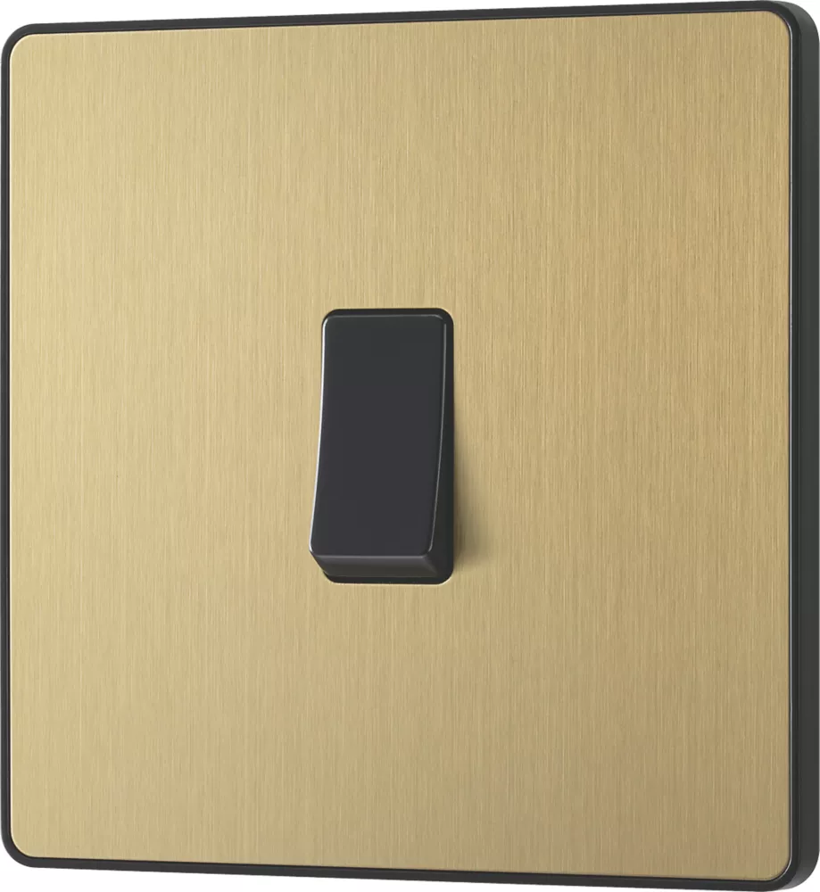 British General Evolve 20 A 16AX 1-Gang 2-Way Light Switch Satin Brass With Black Inserts 6 British General Evolve 20 A 16AX 1-Gang 2-Way Light Switch Satin Brass With Black Inserts - Image 4