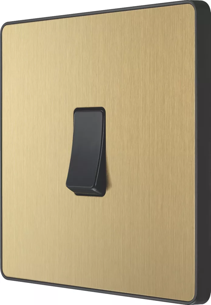 British General Evolve 20 A 16AX 1-Gang 2-Way Light Switch Satin Brass With Black Inserts 3 British General Evolve 20 A 16AX 1-Gang 2-Way Light Switch Satin Brass With Black Inserts