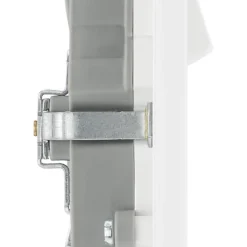 British General Evolve 13A 2-Gang SP Switched Socket + 3.1A 2-Outlet Type A USB Charger Brushed Steel With White Inserts -British General Shop 652RF A5