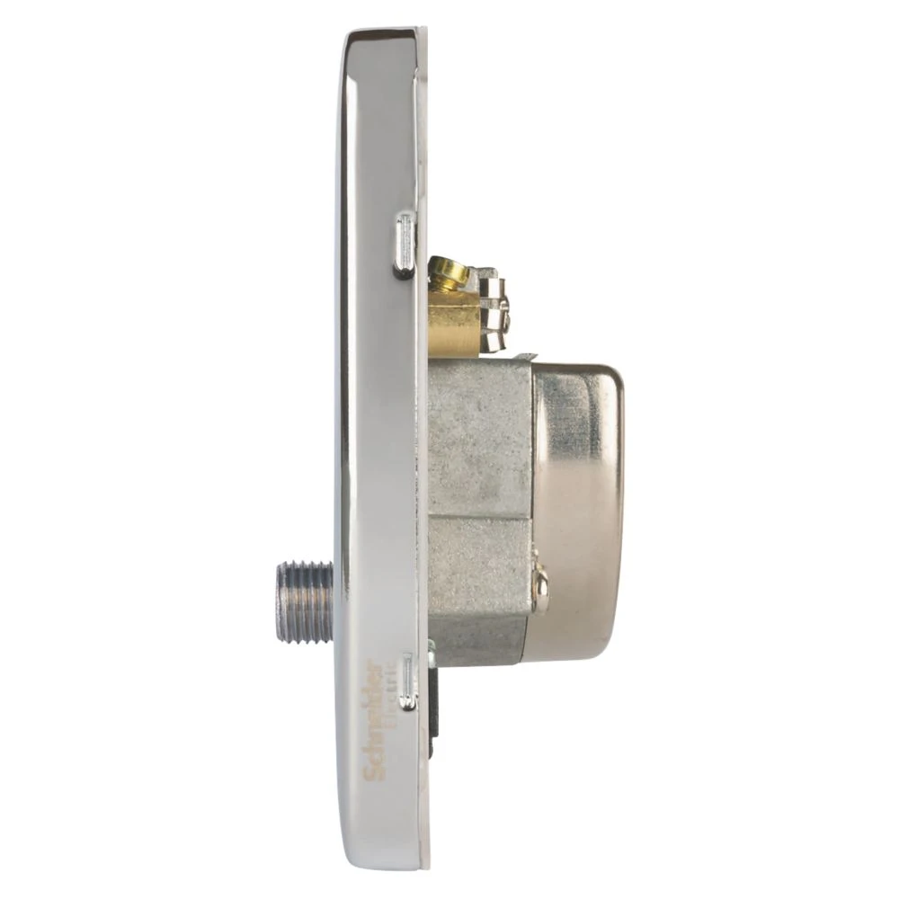 Schneider Electric Lisse Deco 1-Gang Triplex Multimedia Socket Polished Chrome With Black Inserts 5 Schneider Electric Lisse Deco 1-Gang Triplex Multimedia Socket Polished Chrome With Black Inserts - Image 3