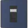 British General Evolve RJ45 Ethernet Socket Blue With Black Inserts -British General Shop 657XG P