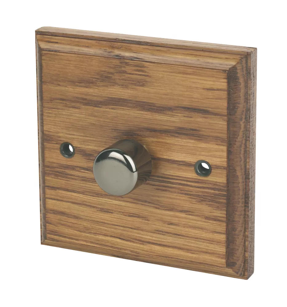 Varilight V-Pro 1-Gang 2-Way LED Dimmer Switch Medium Oak 3 Varilight V-Pro 1-Gang 2-Way LED Dimmer Switch Medium Oak