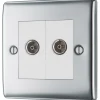 British General Nexus Metal 2-Gang Double Coaxial TV / FM Socket Polished Chrome 2 British General Nexus Metal 2-Gang Double Coaxial TV / FM Socket Polished Chrome -British General Shop 662XG P