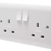 Crabtree Instinct 13A 2-Gang DP Switched Socket White 1 Crabtree Instinct 13A 2-Gang DP Switched Socket White -British General Shop 667HV P