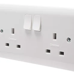 British General Shop 29 Crabtree Instinct 13A 2-Gang DP Switched Socket White