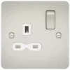 Knightsbridge 13A 1-Gang DP Switched Single Socket Pearl With White Inserts -British General Shop 668TX P