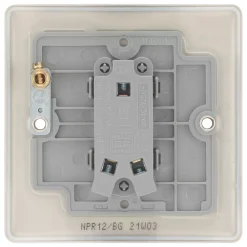 British General Nexus Metal 20A 1-Gang 2-Way Light Switch Pearl Nickel With Colour-Matched Inserts -British General Shop 67396 A5
