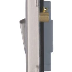 Schneider Electric Lisse Deco 10AX 1-Gang 2-Way Light Switch Brushed Stainless Steel With Black Inserts -British General Shop 673CC A2