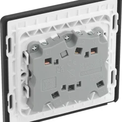 British General Evolve 10A 1-Gang 3-Pole Fan Isolator Switch Grey With Black Inserts -British General Shop 673PX A4