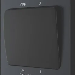 British General Evolve 10A 1-Gang 3-Pole Fan Isolator Switch Grey With Black Inserts