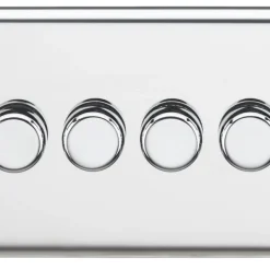 Knightsbridge CL2184PC 4-Gang 2-Way LED Dimmer Switch Polished Chrome