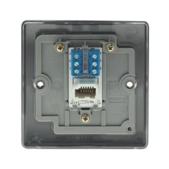 British General Nexus Metal Slave Telephone Socket Matt Black -British General Shop 67444 A3