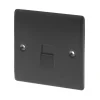 British General Nexus Metal Slave Telephone Socket Matt Black -British General Shop 67444 P