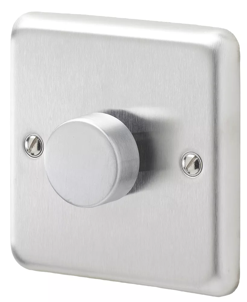 MK Albany Plus 1-Gang 2-Way Dimmer Switch Brushed Steel 3 MK Albany Plus 1-Gang 2-Way Dimmer Switch Brushed Steel