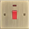 Knightsbridge CS81NAB 45A 1-Gang DP Control Switch Antique Brass With LED -British General Shop 676VR P