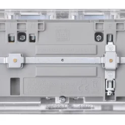 British General Nexus Metal 13A 2-Gang SP Switched Wi-Fi Extender Socket + 2.1A 1-Outlet Type A USB Charger Polished Chrome With White Inserts -British General Shop 677FG A3