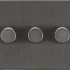 Knightsbridge SF2183SB 3-Gang 2-Way LED Dimmer Switch Smoked Bronze 2 Knightsbridge SF2183SB 3-Gang 2-Way LED Dimmer Switch Smoked Bronze -British General Shop 678TY P