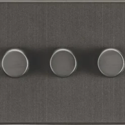 Knightsbridge SF2183SB 3-Gang 2-Way LED Dimmer Switch Smoked Bronze