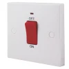 British General 900 Series 45A 1-Gang DP Cooker Switch White With Neon -British General Shop 67918 P