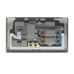 British General Nexus Metal 45A 2-Gang DP Cooker Switch & 13A DP Switched Socket Antique Brass With LED With Black Inserts -British General Shop 67924 A3