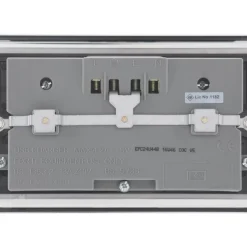 LAP 13A 2-Gang Unswitched Socket + 4.2A 4-Outlet Type A USB Charger Polished Chrome With Black Inserts 9 LAP 13A 2-Gang Unswitched Socket + 4.2A 4-Outlet Type A USB Charger Polished Chrome With Black Inserts -British General Shop 6812T A3