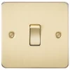 Knightsbridge FP2000BB 10AX 1-Gang 2-Way Light Switch Brushed Brass -British General Shop 684TX P