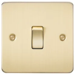 Knightsbridge FP2000BB 10AX 1-Gang 2-Way Light Switch Brushed Brass
