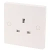 Essentials 13A 1-Gang Unswitched Plug Socket White 2 Essentials 13A 1-Gang Unswitched Plug Socket White -British General Shop 6856D P