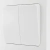 British General Evolve 20 A 16AX 2-Gang 2-Way Wide Rocker Light Switch Pearlescent White With White Inserts 1 British General Evolve 20 A 16AX 2-Gang 2-Way Wide Rocker Light Switch Pearlescent White With White Inserts -British General Shop 685PY P