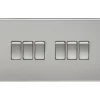 Knightsbridge SF4200BC 10AX 6-Gang 2-Way Light Switch Brushed Chrome 2 Knightsbridge SF4200BC 10AX 6-Gang 2-Way Light Switch Brushed Chrome -British General Shop 688TX P