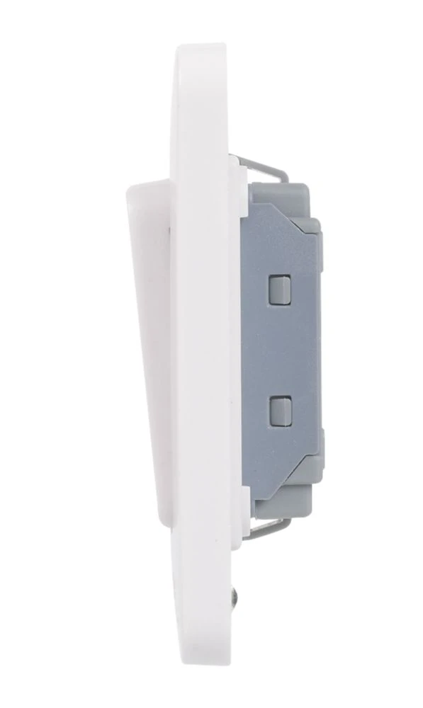 Schneider Electric Lisse 10AX 1-Gang 10AX Intermediate Wide Rocker Light Switch White 5 Schneider Electric Lisse 10AX 1-Gang 10AX Intermediate Wide Rocker Light Switch White - Image 3