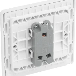 British General Evolve 20 A 16AX 1-Gang 2-Way Light Switch Pearlescent White With White Inserts -British General Shop 693PY A4