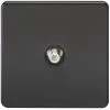 Knightsbridge SF0150MB 1-Gang F-Type Satellite Socket Matt Black -British General Shop 694TY P