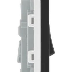 British General Evolve 20A 16AX 1-Gang Intermediate Light Switch Grey With Black Inserts -British General Shop 702PX A5