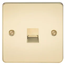 Knightsbridge FP7300PB Master Telephone Socket Polished Brass