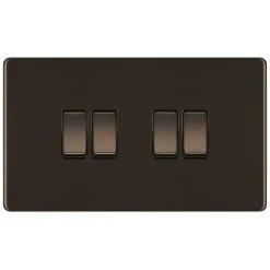 LAP 20A 16AX 4-Gang 2-Way Light Switch Black Nickel 7 LAP 20A 16AX 4-Gang 2-Way Light Switch Black Nickel -British General Shop 706KJ A1