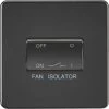 Knightsbridge SF1100MBB 10AX 1-Gang TP Fan Isolator Switch Matt Black -British General Shop 710VF P