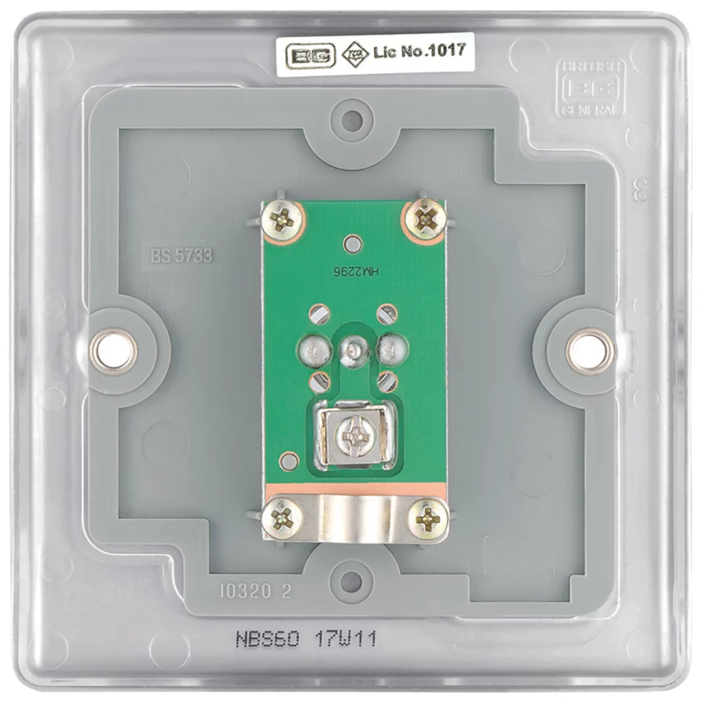 British General Nexus Metal 1-Gang Coaxial TV / FM Socket Brushed Steel 5 British General Nexus Metal 1-Gang Coaxial TV / FM Socket Brushed Steel - Image 3