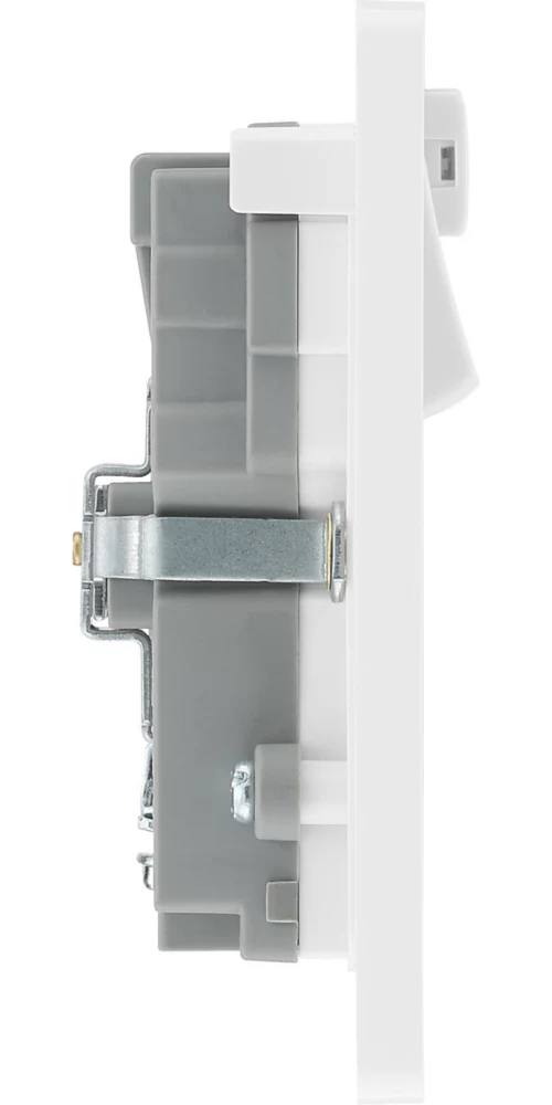 British General Evolve 13A 2-Gang SP Switched Double Socket With WiFi Extender + 2.1A 1-Outlet Type A USB Charger Brushed Steel With White Inserts 8 British General Evolve 13A 2-Gang SP Switched Double Socket With WiFi Extender + 2.1A 1-Outlet Type A USB Charger Brushed Steel With White Inserts - Image 6