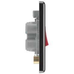 LAP 45A 1-Gang DP Cooker Switch Black Nickel With LED -British General Shop 7151P A4