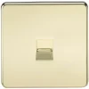 Knightsbridge SF7400PB Slave Telephone Socket Polished Brass -British General Shop 718TX P